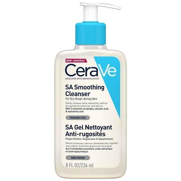 ژل شسستشو سراوی CeraVe مدل SA Smoothing - صاف و نرم کننده پوست زبر و خشک